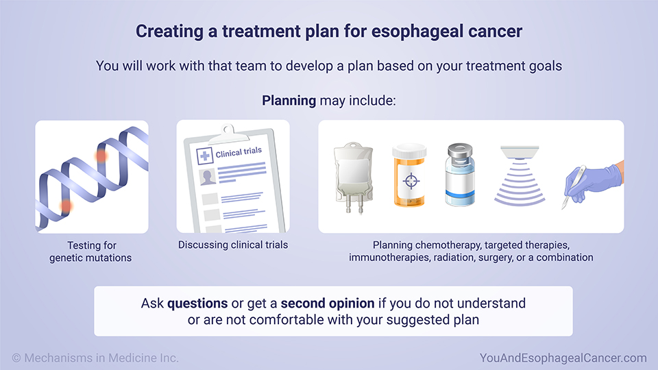 Creating a treatment plan for esophageal cancer